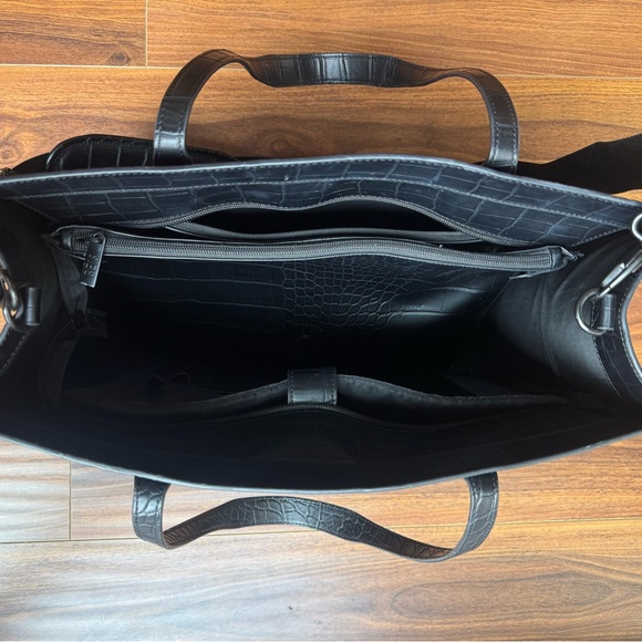 Beis - The Large Work Tote
in Black Croc Purse - Picture 3 of 9